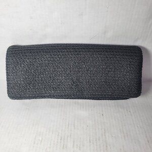 Betmar Black Woven Clutch With Magnetic Snap Closure & Interior Zipper Pocket